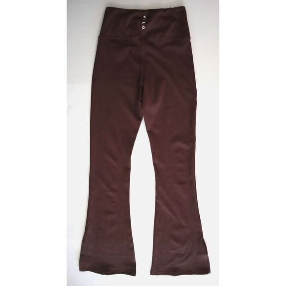 Wilo The Label WL-239 Women Sz S Chocolate Brown Flare Leg Leggings & Sports Bra - Picture 8 of 15